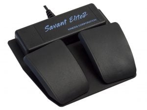 Dual pedal footswitch for ergonomic control, ideal for workflow efficiency and hands-free computing tasks.
