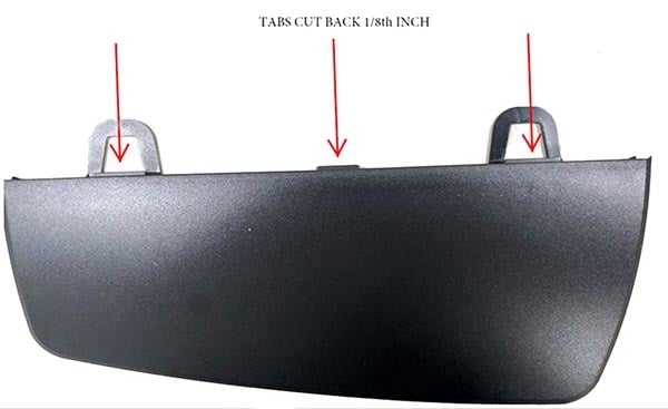 Left Palm Support Tabs Trimmed