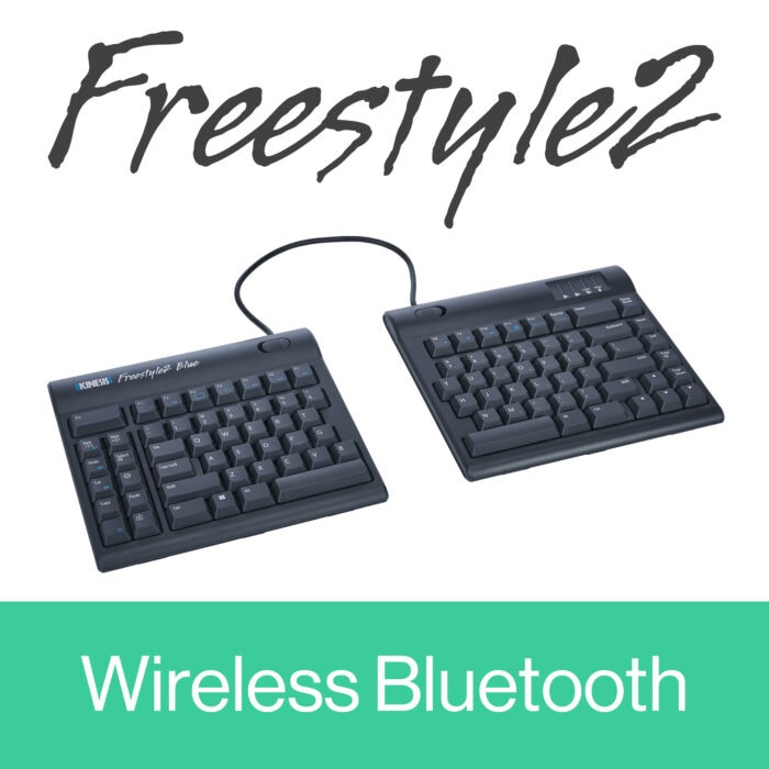Kinesis Freestyle2 ergonomic split keyboard with wireless Bluetooth for comfortable typing.