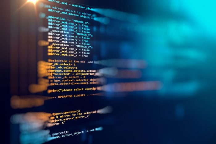 Colorful computer code on a screen, symbolizing software development and programming concepts.